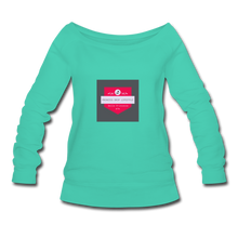 Load image into Gallery viewer, Women's Wideneck Sweatshirt - teal