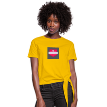Load image into Gallery viewer, Women's Knotted T-Shirt - sun yellow