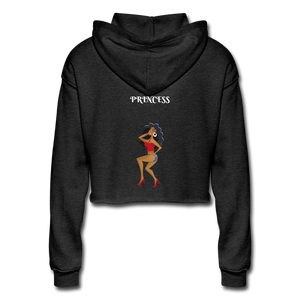 Women's Cropped Hoodie - deep heather