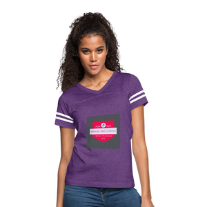 Women’s Vintage Sport T-Shirt - vintage purple/white