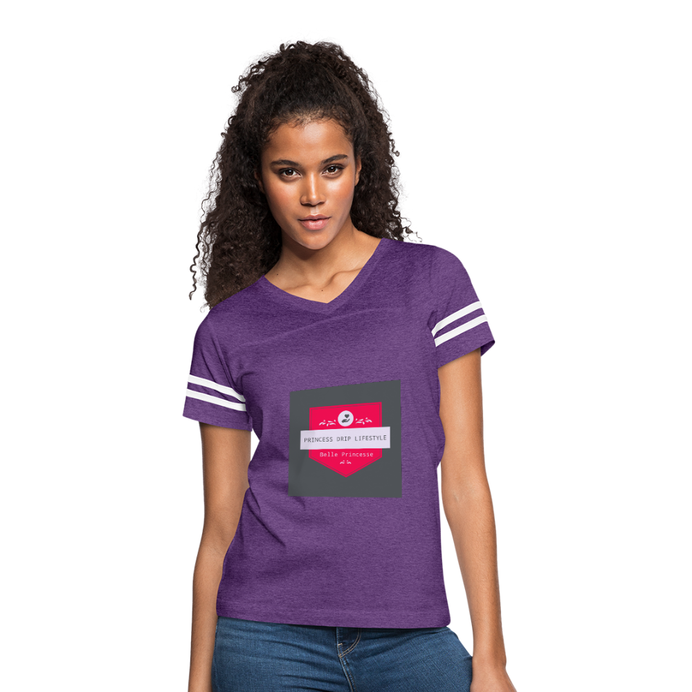 Women’s Vintage Sport T-Shirt - vintage purple/white