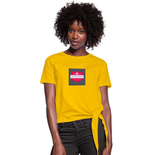 Women's Knotted T-Shirt - sun yellow