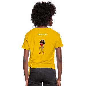 Women's Knotted T-Shirt - sun yellow